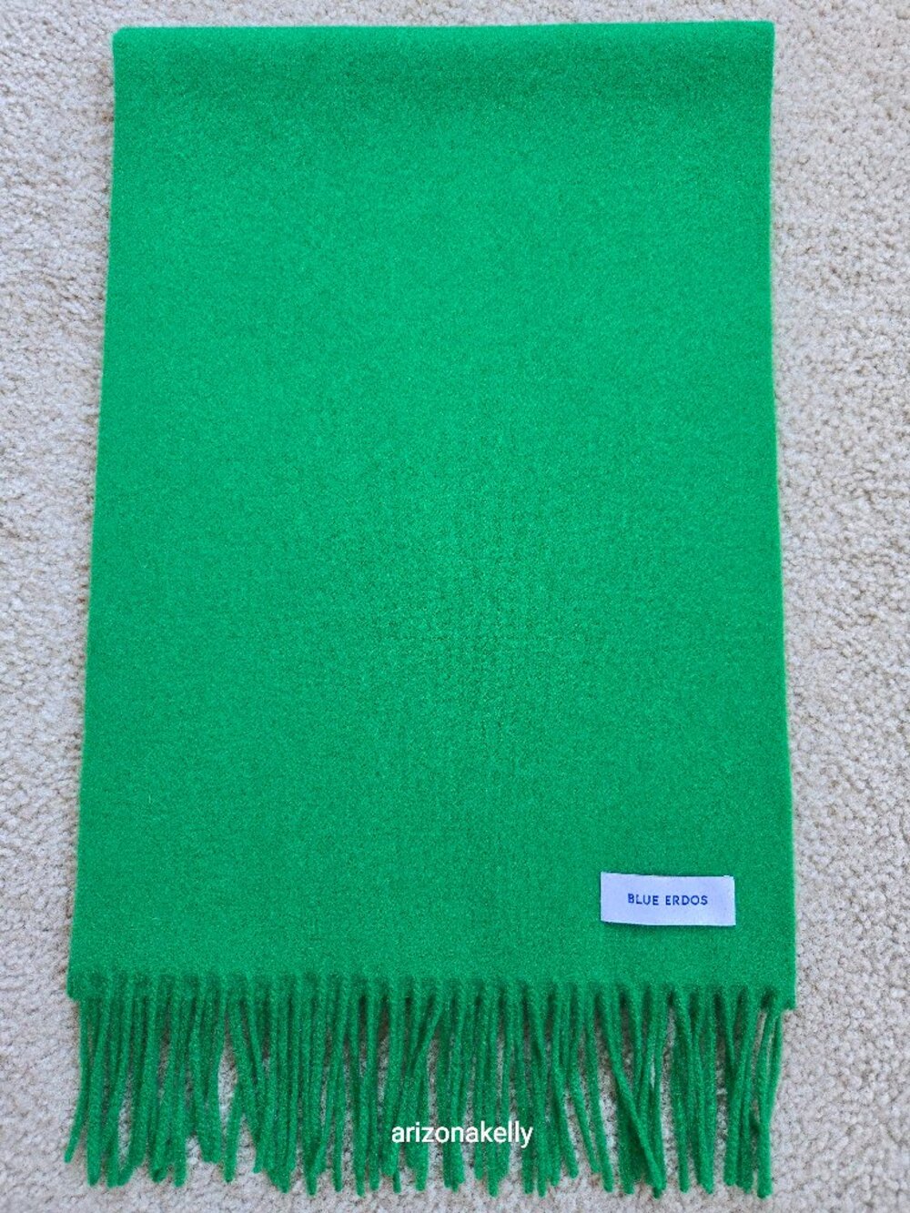 NWOT Cashmere Scarf Green *Blue Erdos"